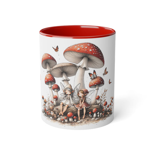 Mushroom Loving Faeries Mug, 310ml / 11oz