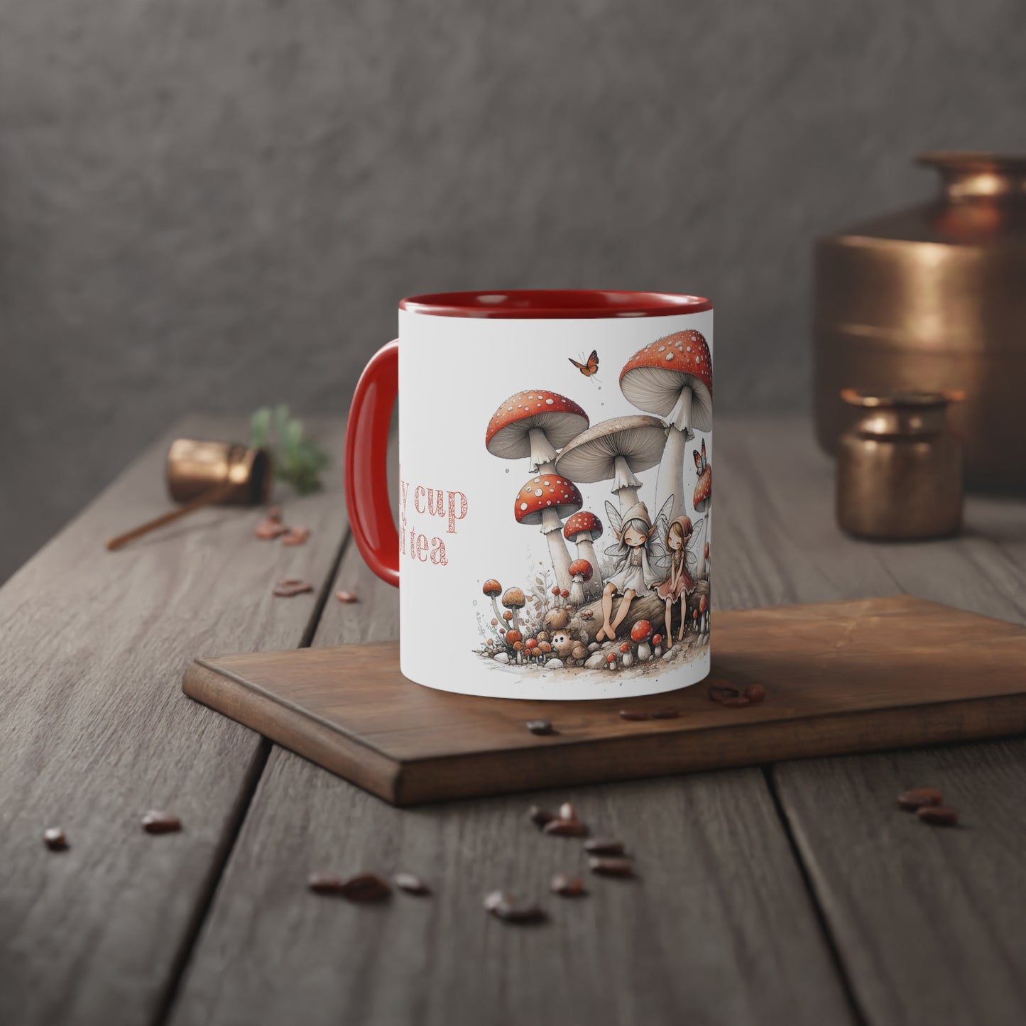 Mushroom Loving Faeries Mug, 310ml / 11oz