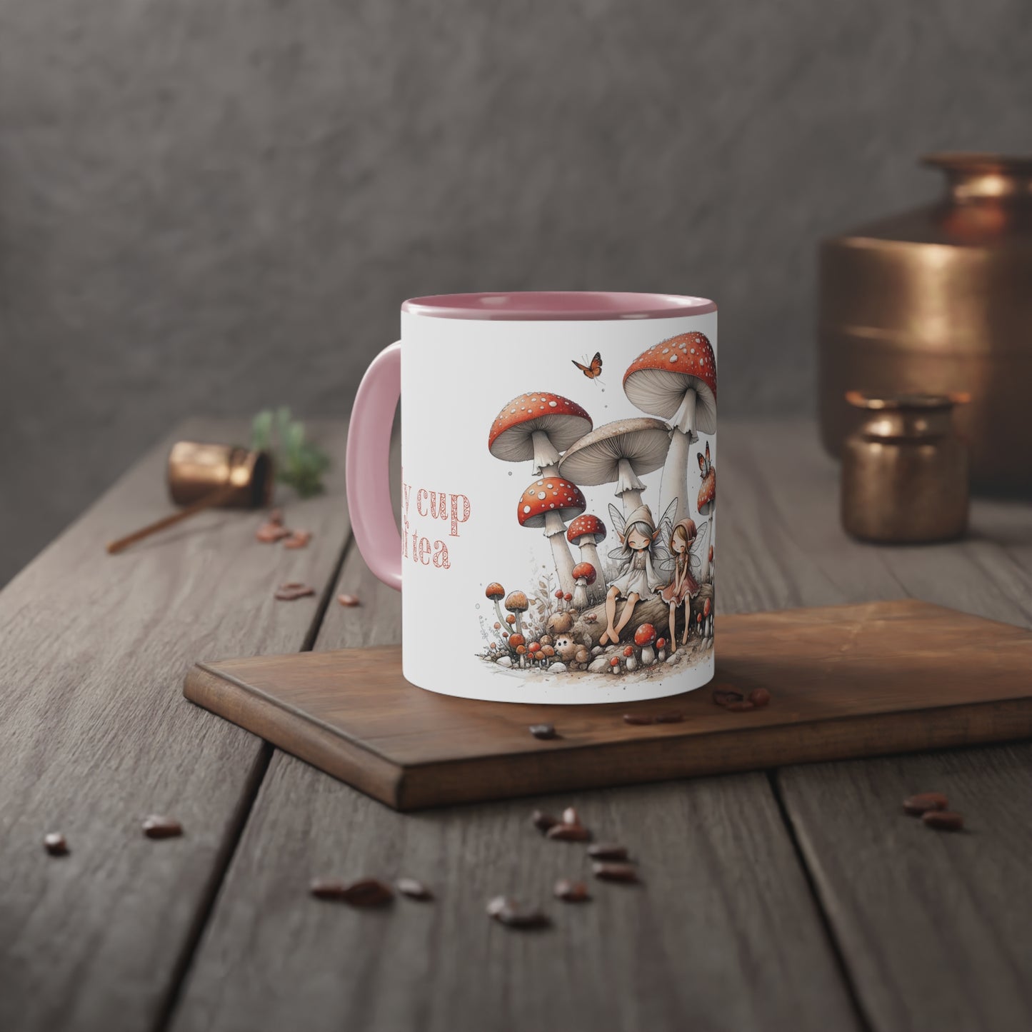 Mushroom Loving Faeries Mug, 310ml / 11oz